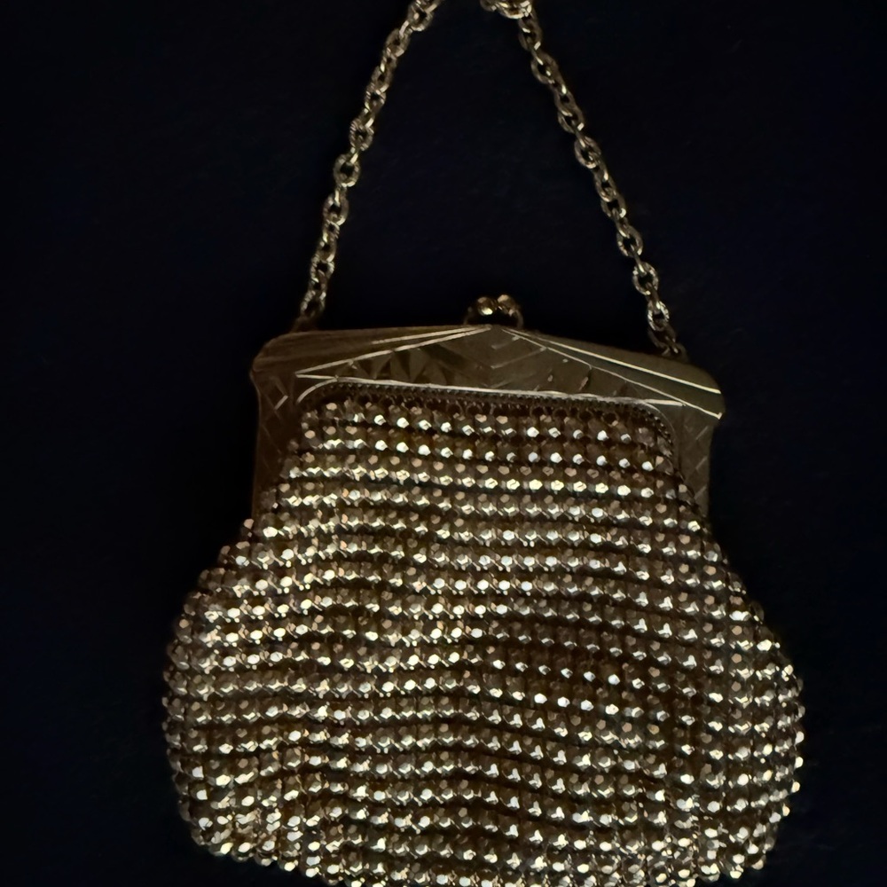 Elegant Gold Beaded Evening Bag